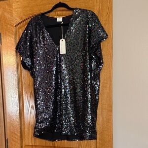 By Together Iridescent Sequin short cocktail dress.